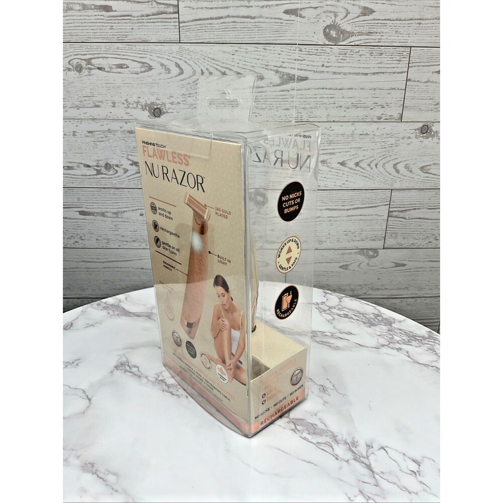 Nu Razor Finishing Touch Flawless 18K Gold Plated Built In Light Rechargeable - Picture 5 of 8